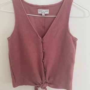 Madewell Texture and Thread Front Tie Top